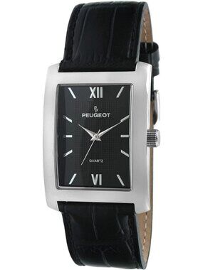 Classic Men's Dress Watch with Roman Numerals & Leather Strap - Stylish